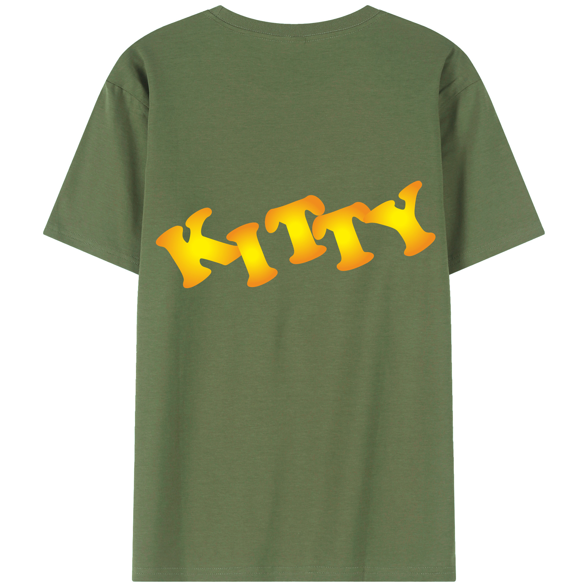 （画像用） Hello Kitty ハローキティ 綿100％ メンズ半袖Tシャツ（バックプリント） 通気性